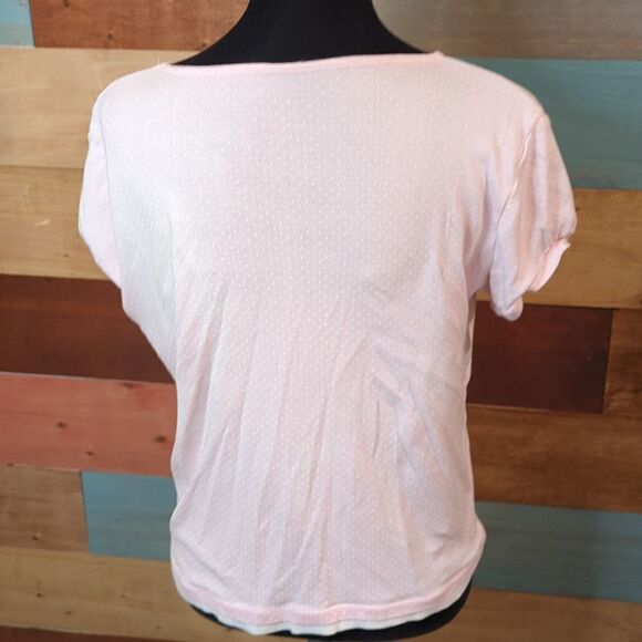 💜5/$25 XL super soft pink polka. Pajama top - Picture 3 of 4